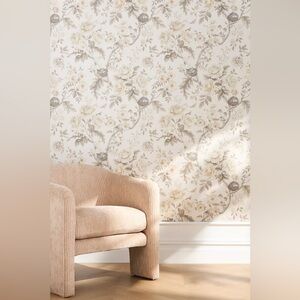 Anthropologie Tansy Bloom Floral Color “Oyster” Wallpaper Sanderson Giles NWOT
